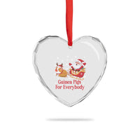 Guinea Pigs For Everybody Heart Crystal Glass Ornament Funny Xmas Gift - Wonder Print Shop