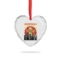 Guineapigzilla Giant Heart Crystal Glass Ornament Funny Guinea Pig Monster Tokyo Japan Gift - Wonder Print Shop