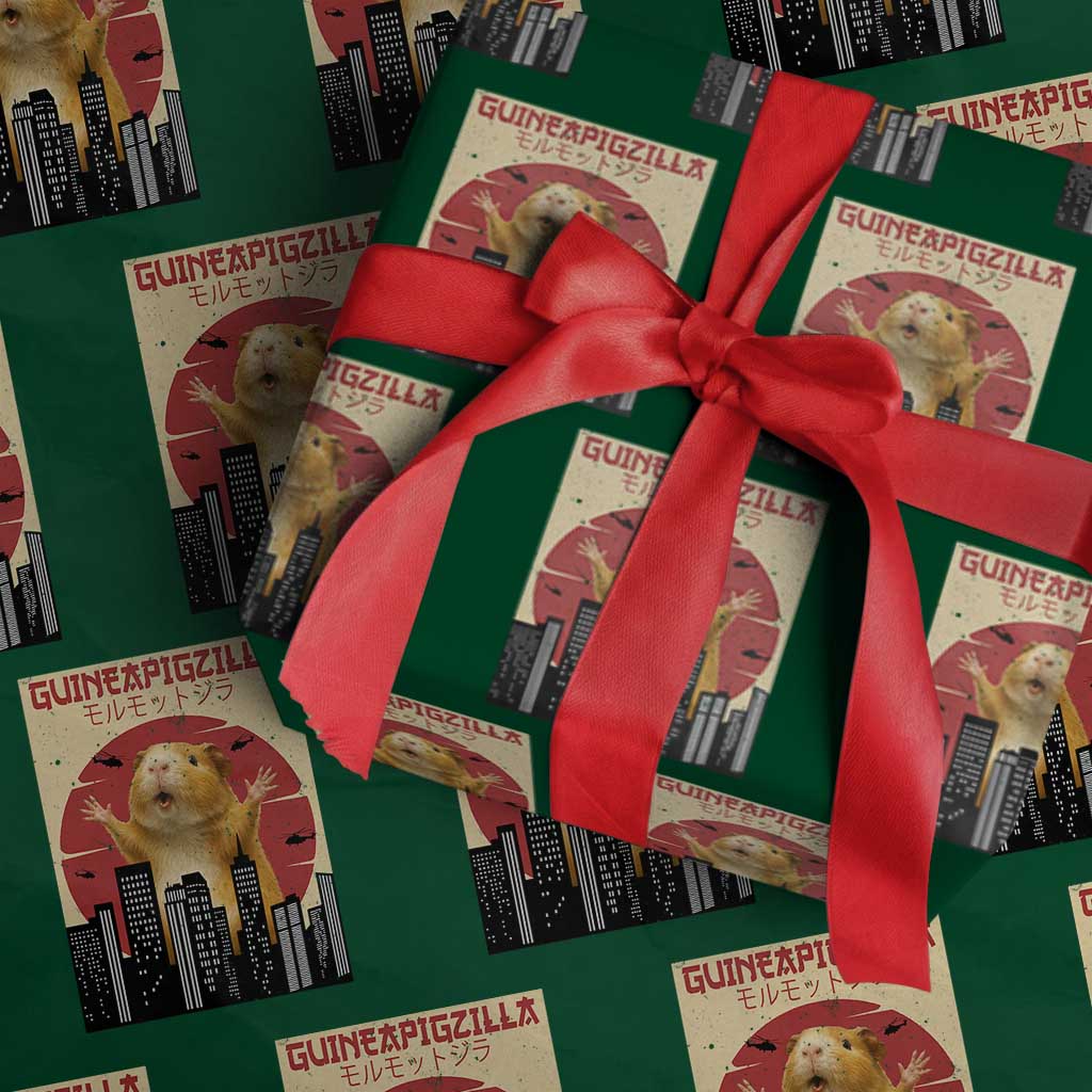 Guineapigzilla Giant Wrapping Paper Roll Funny Guinea Pig Monster Tokyo Japan Gift - Wonder Print Shop