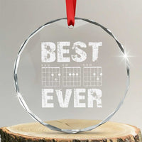 Guitar Father Crystal Glass Ornament Funny Best Dad Ever D A D Chord Gifts Guitarist Papa