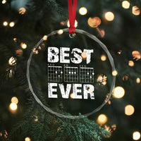 Guitar Father Crystal Glass Ornament Funny Best Dad Ever D A D Chord Gifts Guitarist Papa