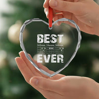 Guitar Father Heart Crystal Glass Ornament Funny Best Dad Ever D A D Chord Gifts Guitarist Papa