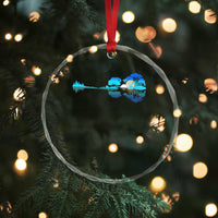 Guitar Lake Crystal Glass Ornament Retro Tree Shadow Acoustic Guitarist Musician - Wonder Print Shop