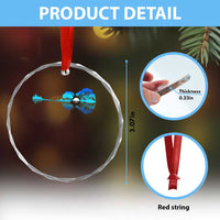 Guitar Lake Crystal Glass Ornament Retro Tree Shadow Acoustic Guitarist Musician - Wonder Print Shop
