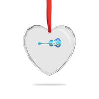 Guitar Lake Heart Crystal Glass Ornament Retro Tree Shadow Acoustic Guitarist Musician - Wonder Print Shop