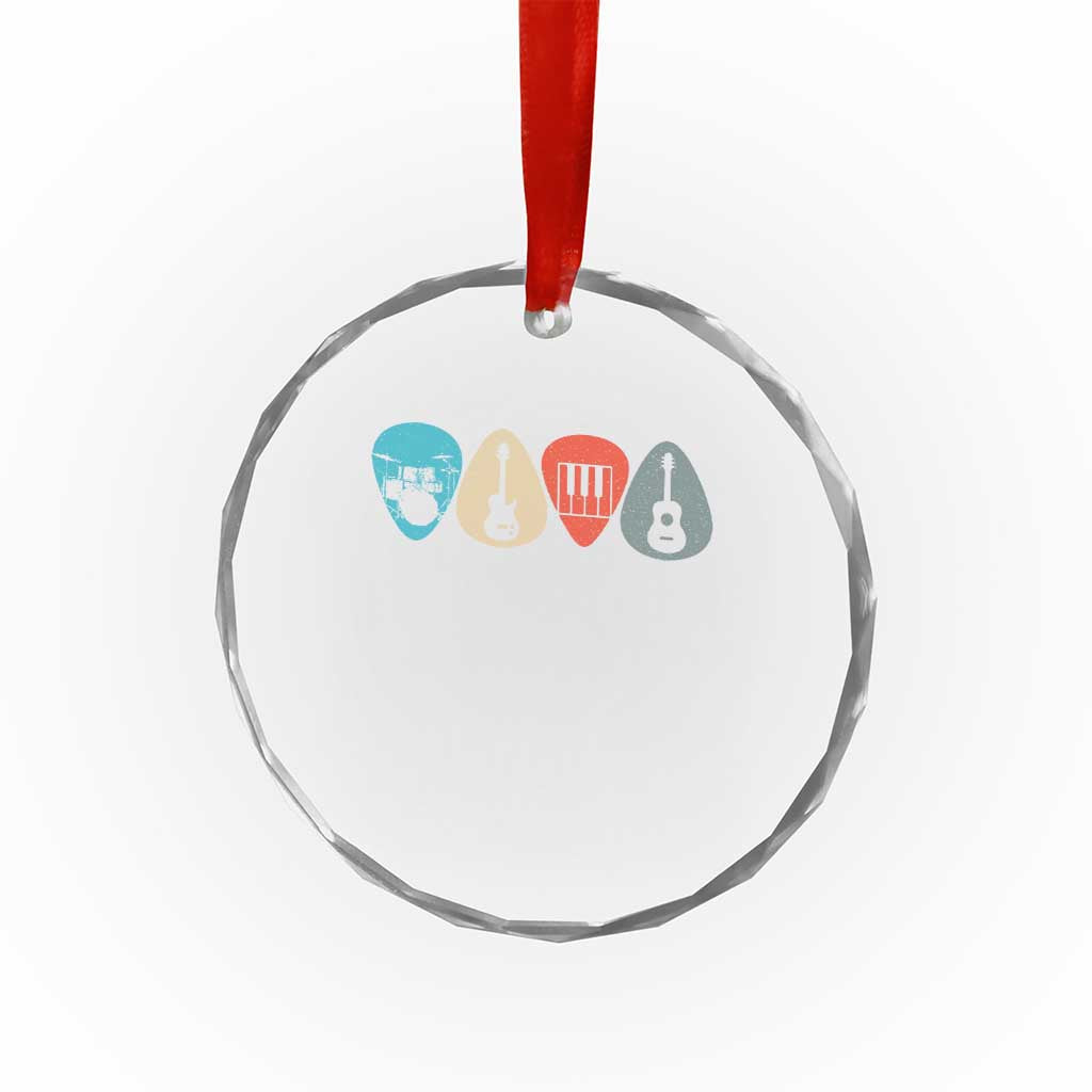 Guitar Pick Crystal Glass Ornament Retro Music Instrument - Wonder Print Shop