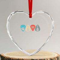 Guitar Pick Heart Crystal Glass Ornament Retro Music Instrument - Wonder Print Shop
