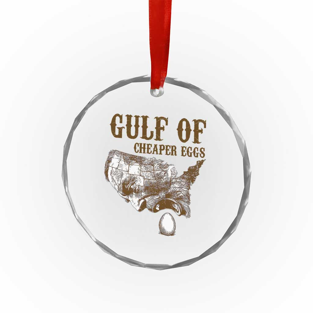Gulf of Cheaper Eggs Crystal Glass Ornament Gulf of Mexico - Wonder Print Shop