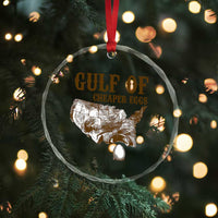 Gulf of Cheaper Eggs Crystal Glass Ornament Gulf of Mexico - Wonder Print Shop