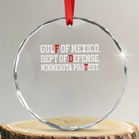 Gulf Of Mexico Dept Of Defense Minnesota Crystal Glass Ornament Funny Political American Pride