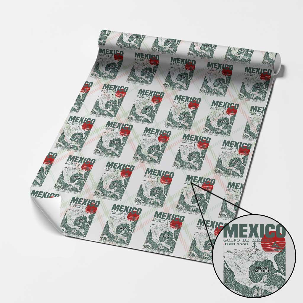 Gulf of Mexico Estd 1550 Wrapping Paper Roll Golfo De Mexico Historic Map Retro Graphic - Wonder Print Shop