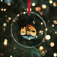 Gulf of Mexico Forever Since 1550 Crystal Glass Ornament Golfo De Mexico Para Siempre Retro Beach - Wonder Print Shop