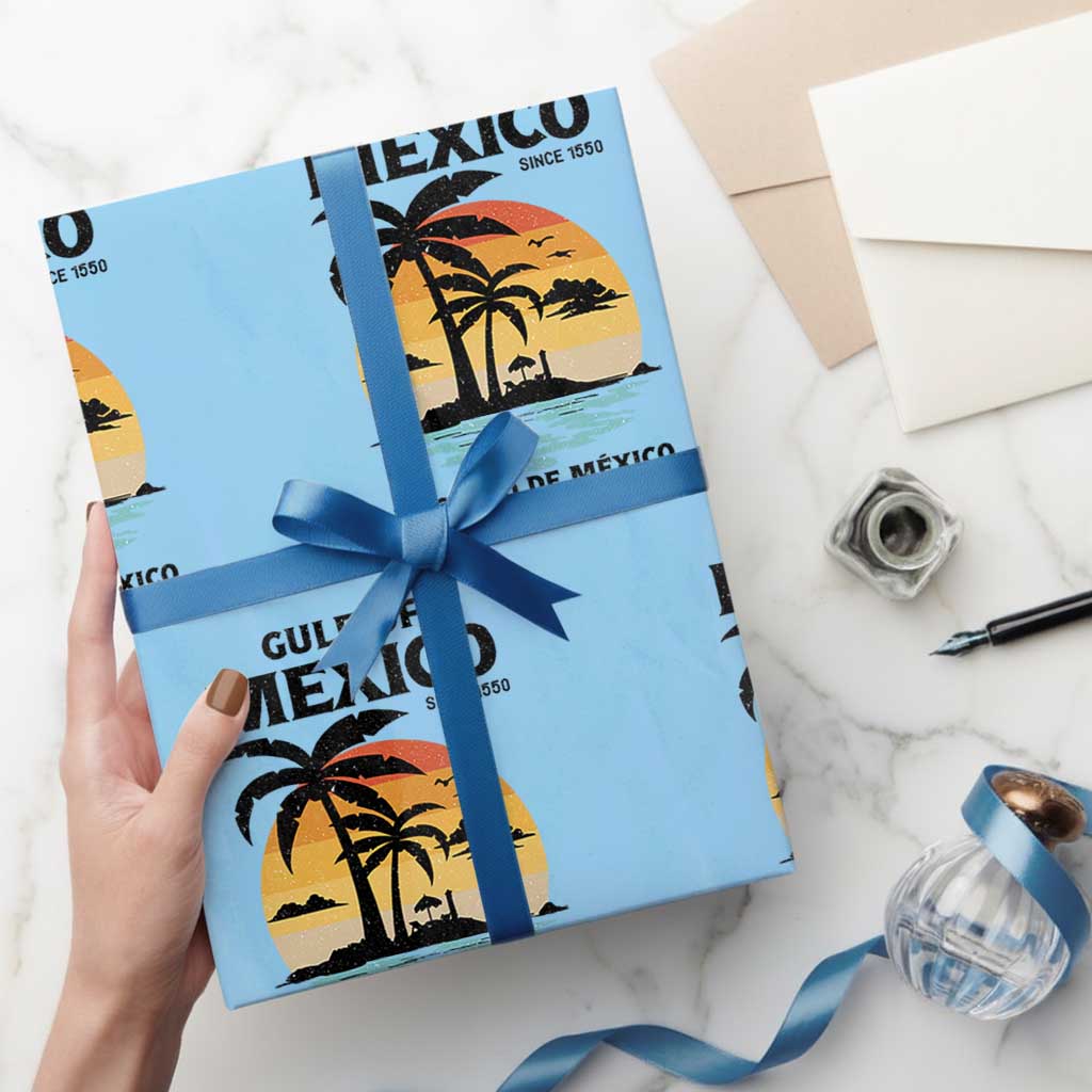 Gulf of Mexico Forever Since 1550 Wrapping Paper Roll Golfo De Mexico Para Siempre Retro Beach - Wonder Print Shop