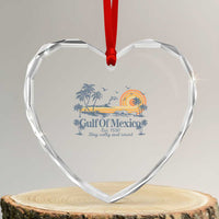 Gulf of Mexico Heart Crystal Glass Ornament Always And Forever Resist - Wonder Print Shop