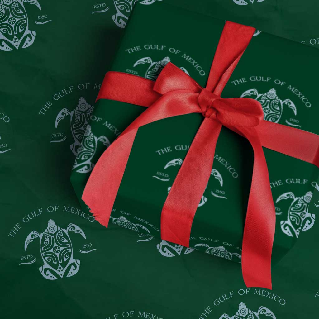 Gulf of Mexico Turtle Wrapping Paper Roll Golfo de Mexico Forever - Wonder Print Shop
