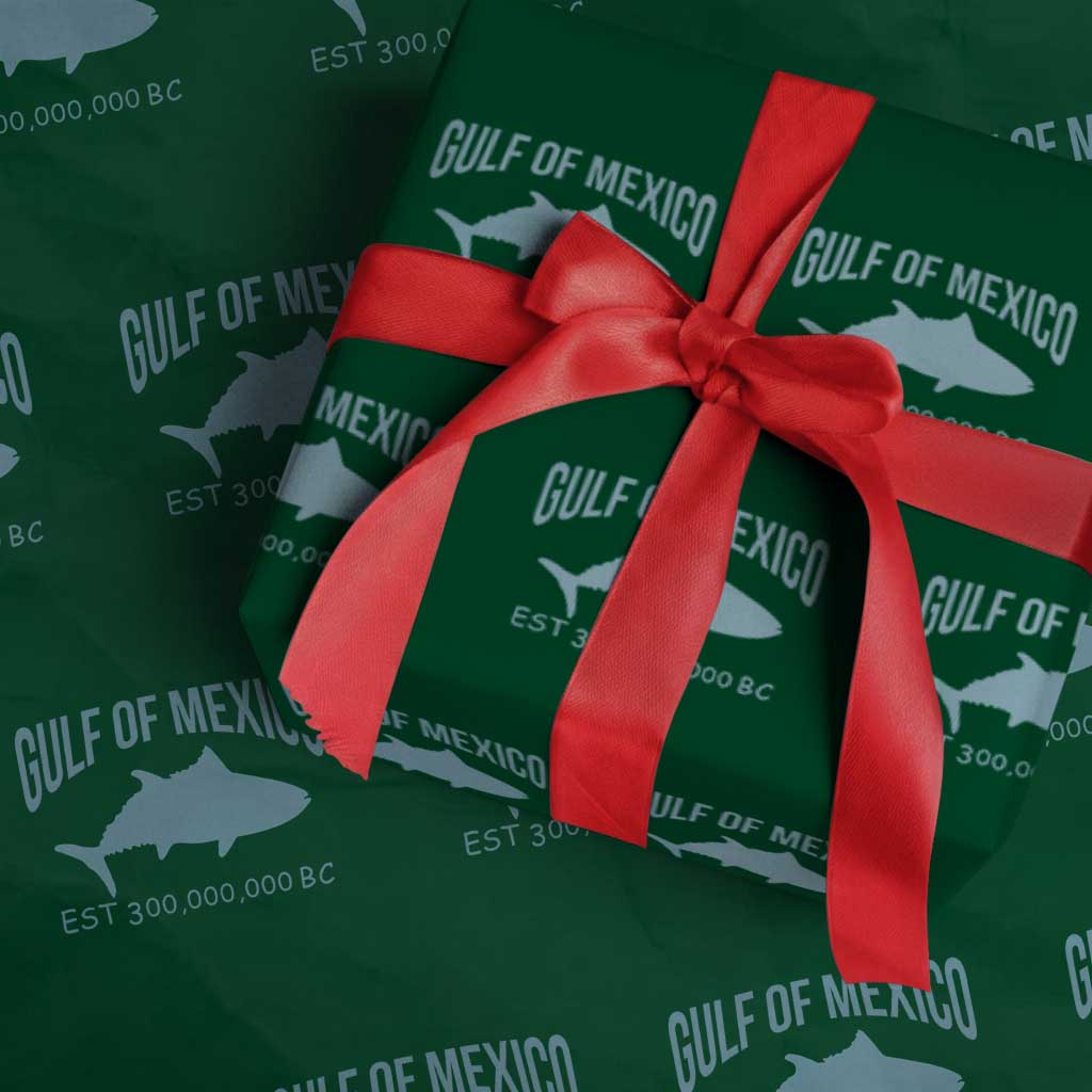 Gulf of Mexico Wrapping Paper Roll Est 300,000,000 BC Funny Tuna - Wonder Print Shop