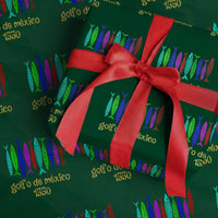 Gulf of Mexico Wrapping Paper Roll Golfo de México 1550 Retro Tuna - Wonder Print Shop