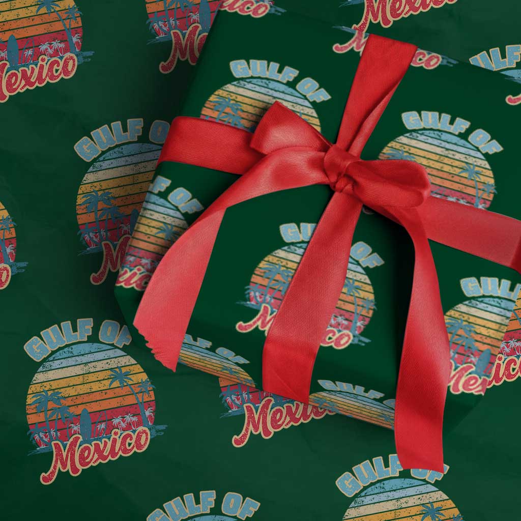 Gulf of Mexico Wrapping Paper Roll Retro Vintage Beach - Wonder Print Shop