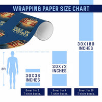 Gulf Of USA Wrapping Paper Roll Est 2025 American Flag Retro - Wonder Print Shop