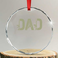 Gun Lover Dad Crystal Glass Ornament Funny Hunter Dad Fathers Day Gift