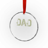 Gun Lover Dad Crystal Glass Ornament Funny Hunter Dad Fathers Day Gift