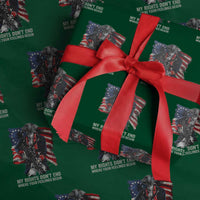 Gun Right 2A Wrapping Paper Roll My Rights Don't End Where Your Feelings Begin Retro Betsy Ross Flag