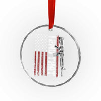 Gun Rights Patriotic Crystal Glass Ornament I 2nd That Second Amendment Pro Gun American Flag - Wonder Print Shop