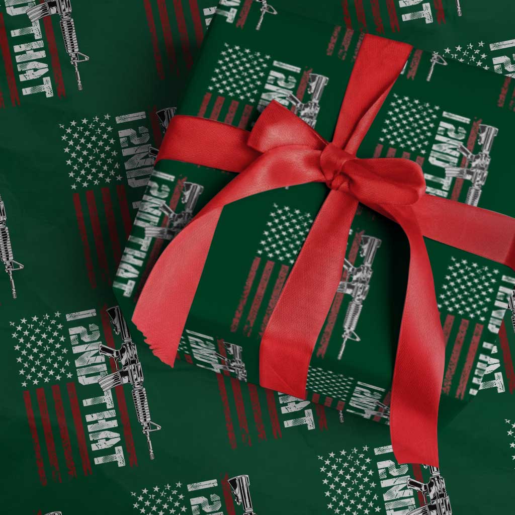 Gun Rights Patriotic Wrapping Paper Roll I 2nd That Second Amendment Pro Gun American Flag - Wonder Print Shop