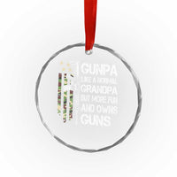 Gunpa Crystal Glass Ornament Guns Grandpa More Fun Camo American Flag USA Camouflage - Wonder Print Shop