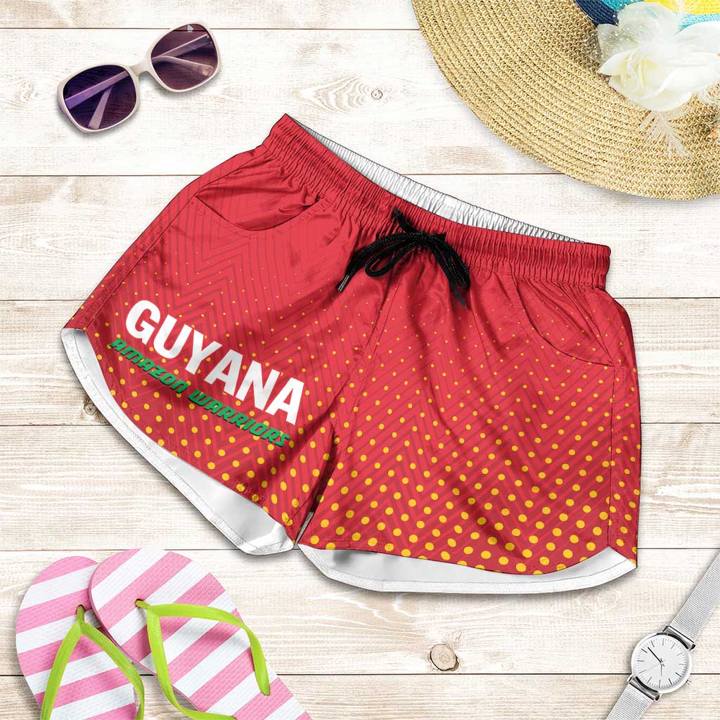 Guyana Cricket Amazon Warriors Shorts for Women All The Way Champions - Wonder Print Shop