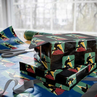 Guyana Cricket Wrapping Paper Roll Retro Vintage Sport Guyanese Flag West Indies Cricket Fan