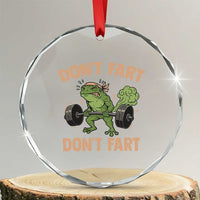 Gym Frog Crystal Glass Ornament Dont Fart Workout Weights Squat Humor - Wonder Print Shop