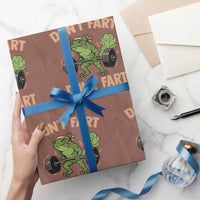 Gym Frog Wrapping Paper Roll Dont Fart Workout Weights Squat Humor - Wonder Print Shop