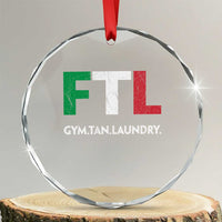 Gym Tan Laundry GTL Italian Flag Crystal Glass Ornament - Wonder Print Shop