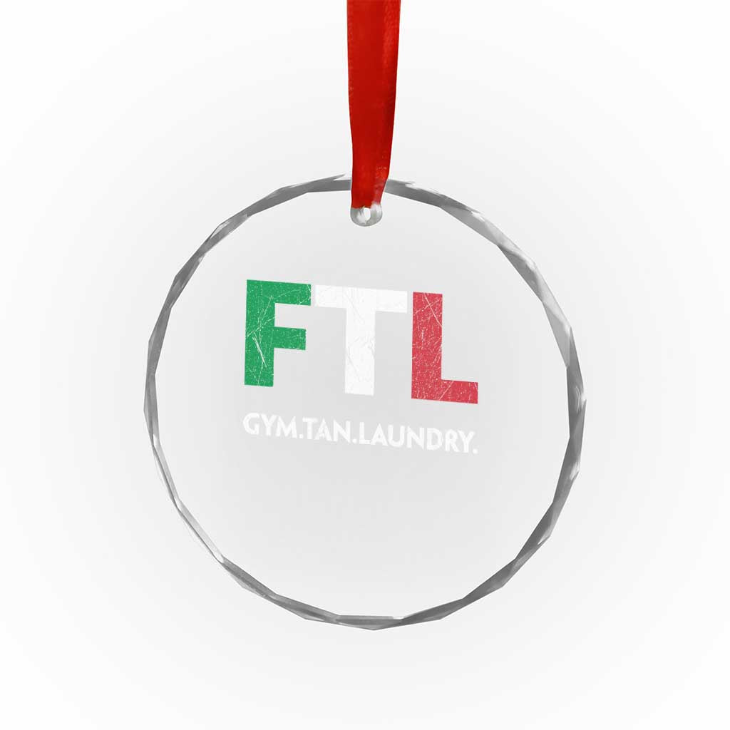 Gym Tan Laundry GTL Italian Flag Crystal Glass Ornament - Wonder Print Shop