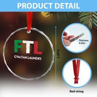 Gym Tan Laundry GTL Italian Flag Crystal Glass Ornament - Wonder Print Shop