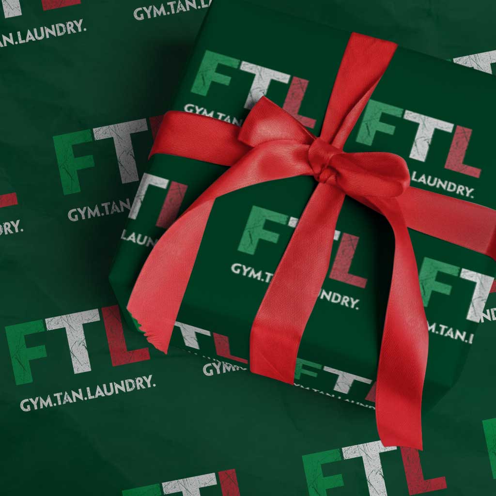 Gym Tan Laundry GTL Italian Flag Wrapping Paper Roll - Wonder Print Shop