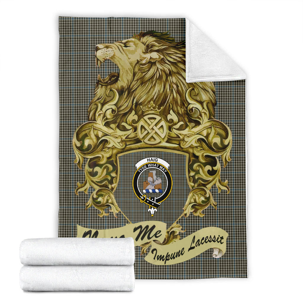 haig-tartan-premium-blanket-motto-nemo-me-impune-lacessit-with-vintage-lion-family-crest-tartan-plaid-blanket-vintage-style