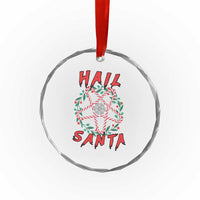 Hail Santa Crystal Glass Ornament Candy Pentagram Xmas Devil TS09
