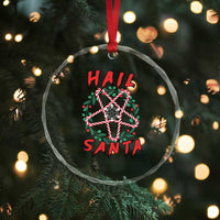 Hail Santa Crystal Glass Ornament Candy Pentagram Xmas Devil TS09