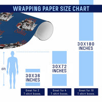 Hail Santa Heavy Metal Christmas Wrapping Paper Roll Krampus Xmas Rock & Roll - Wonder Print Shop