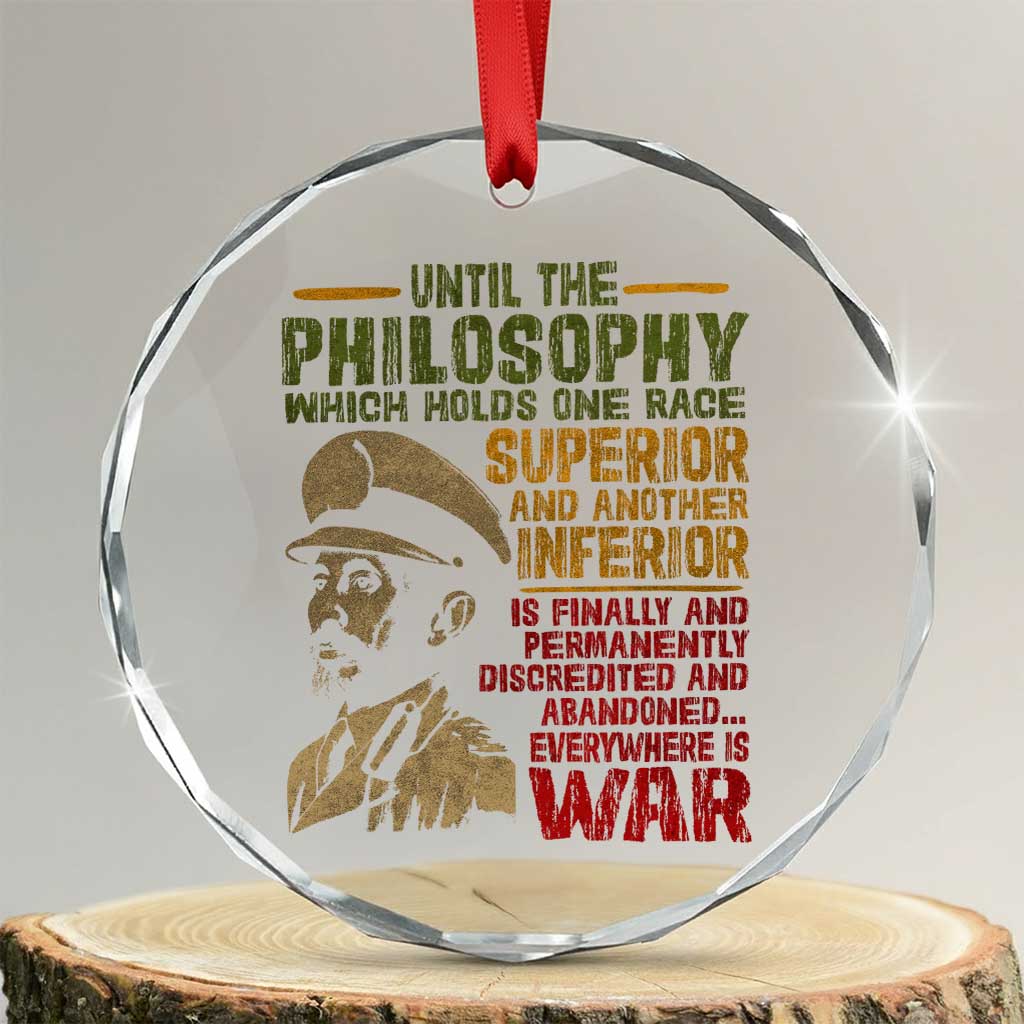 Haile Selassie Crystal Glass Ornament War Speech Lion of Judah Rasta Jah Bless - Wonder Print Shop