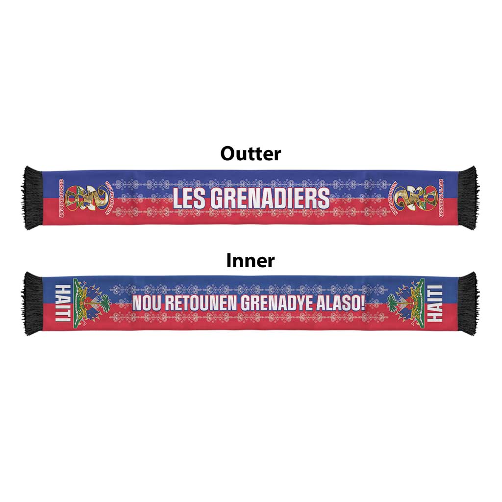 Haiti 2026 Football Soccer Scarf Allez Les Grenadiers Veve Vodou