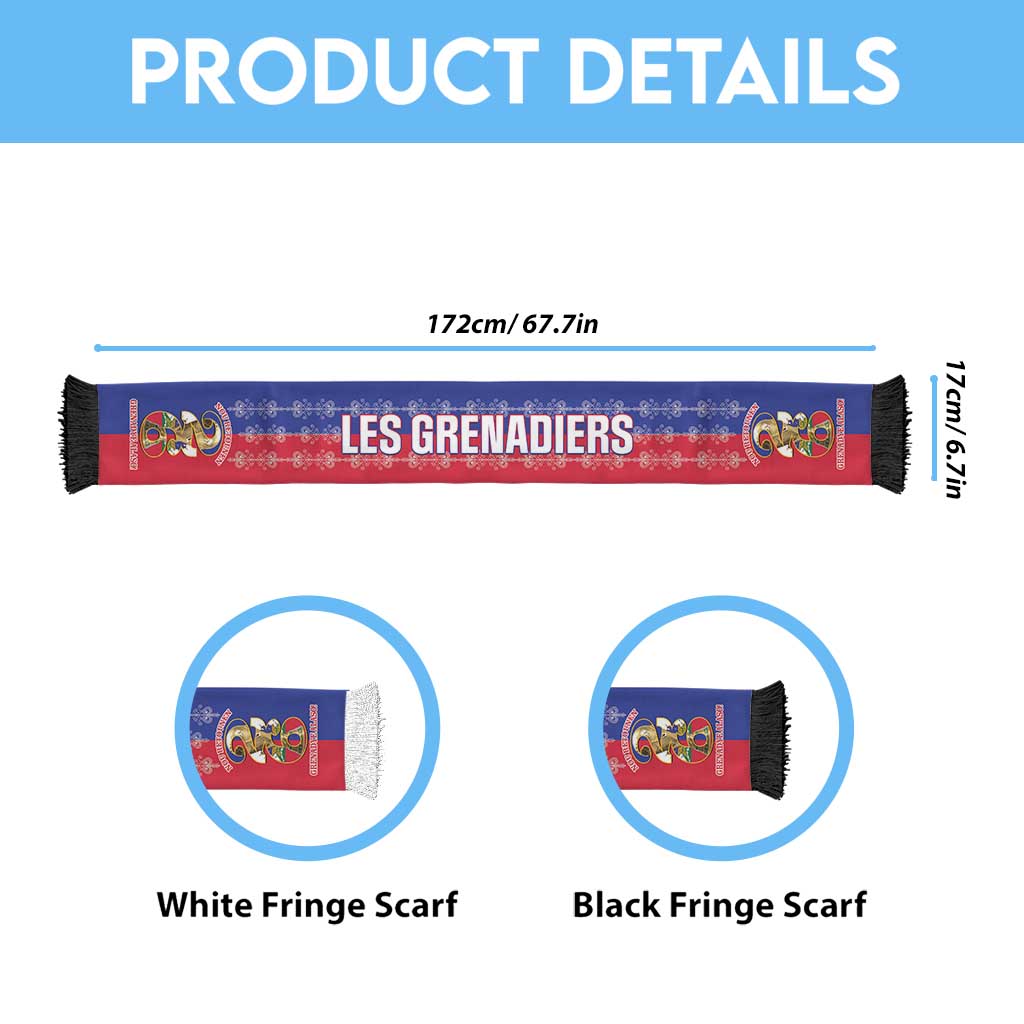 Haiti 2026 Football Soccer Scarf Allez Les Grenadiers Veve Vodou