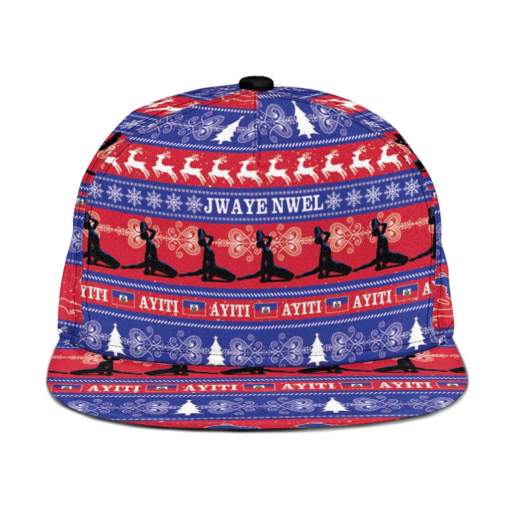 Haiti Christmas Snapback Cap Jwaye Nwel Ayiti Neg Marron Veve Vodou - Wonder Print Shop