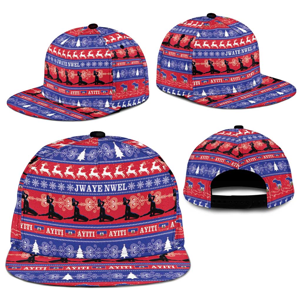 Haiti Christmas Snapback Cap Jwaye Nwel Ayiti Neg Marron Veve Vodou - Wonder Print Shop