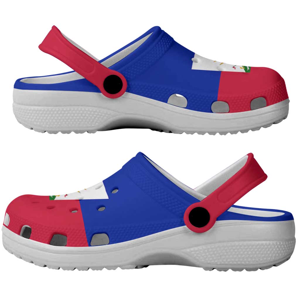 Haiti Clogs Shoes Heritage Palette Flag-Inspired - Wonder Print Shop