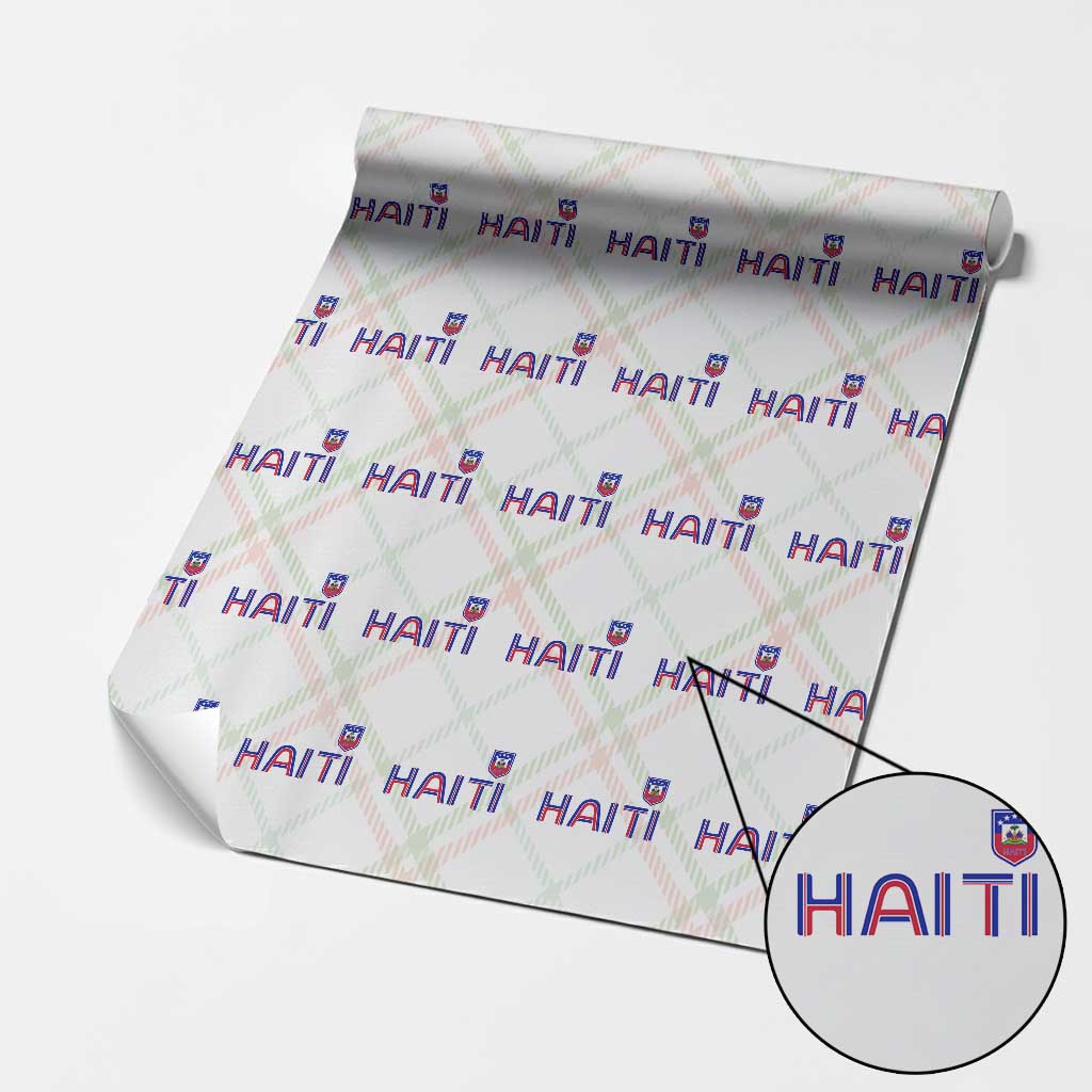 Haiti Flag Crest Wrapping Paper Roll Haitian Pride National Heritage Patriotic Graphic