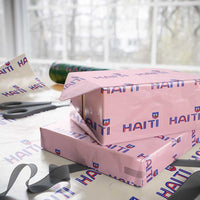Haiti Flag Crest Wrapping Paper Roll Haitian Pride National Heritage Patriotic Graphic