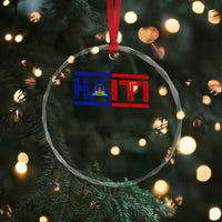 Haiti Flag Crystal Glass Ornament Vintage Haitian Pride Ayiti Roots